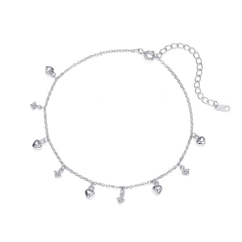ANKLET Braccialetto alla caviglia argento sterling 925 solido ANKLET Braccialetto alla caviglia argento sterling 925 solido